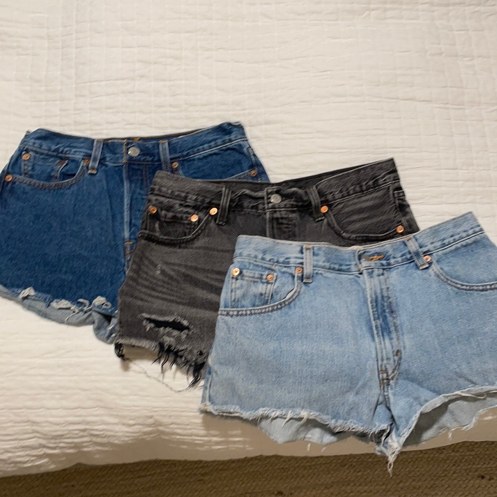 Three Levi’s Denim Shorts